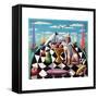 Sea Dog-PJ Crook-Framed Stretched Canvas