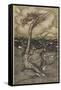 Sea Dragon-Arthur Rackham-Framed Stretched Canvas