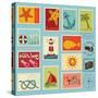 Sea Elements Stamp Collection-woodhouse-Stretched Canvas