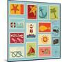 Sea Elements Stamp Collection-woodhouse-Mounted Art Print