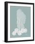 Sea Fan and Sand Dollar Teal-Albert Koetsier-Framed Art Print