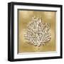 Sea Fan on Gold I-Caroline Kelly-Framed Art Print