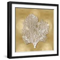 Sea Fan on Gold II-Caroline Kelly-Framed Art Print