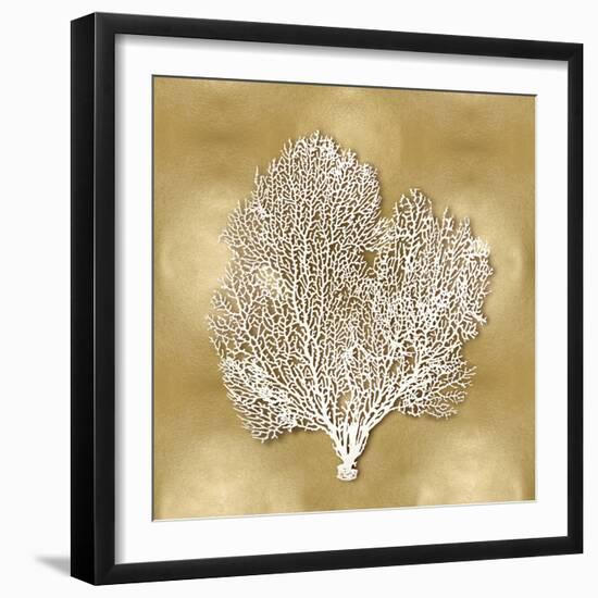 Sea Fan on Gold II-Caroline Kelly-Framed Art Print