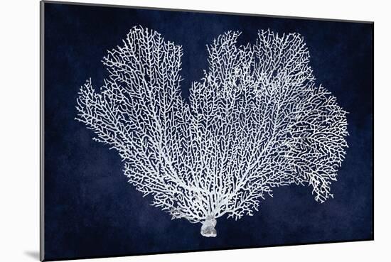 Sea Fan on Indigo Blue I-Melonie Miller-Mounted Art Print