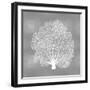 Sea Fan on Silver IV-Melonie Miller-Framed Art Print