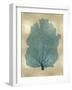 Sea Fan Teal on Gold I-Melonie Miller-Framed Art Print