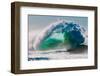 Sea Fan-Wave breaking off the Na Pali coast of Kauai, Hawaii-Mark A Johnson-Framed Photographic Print