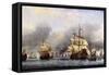 Sea Fight Between England and Holland during the Dutch War, June 1666-null-Framed Stretched Canvas