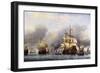 Sea Fight Between England and Holland during the Dutch War, June 1666-null-Framed Giclee Print