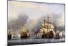 Sea Fight Between England and Holland during the Dutch War, June 1666-null-Mounted Giclee Print