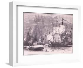 Sea Fight Off Cape Passaro Ad 1718-Charles William Wyllie-Framed Giclee Print