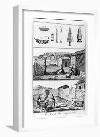 Sea Fishing, Net Manufacture, 1751-1777-Denis Diderot-Framed Giclee Print