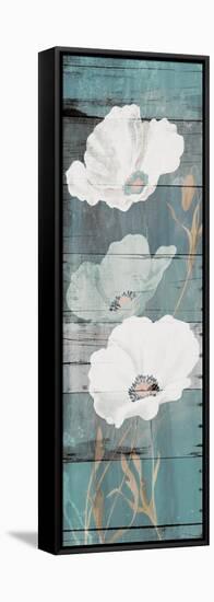 Sea Foam Florals Wood Mate-Jace Grey-Framed Stretched Canvas