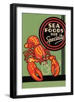 Sea Foods Our Specialty-null-Framed Art Print