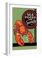 Sea Foods Our Specialty-null-Framed Art Print