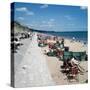 Sea Front and Beach at Bournemouth, 1971-Library-Stretched Canvas