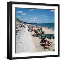 Sea Front and Beach at Bournemouth, 1971-Library-Framed Photographic Print