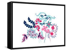 Sea Garden Border-null-Framed Stretched Canvas