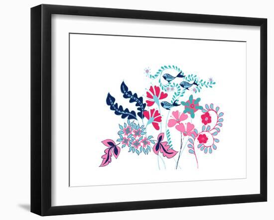 Sea Garden Border-null-Framed Giclee Print