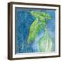 Sea Glass Palm II-Paul Brent-Framed Art Print