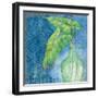 Sea Glass Palm II-Paul Brent-Framed Art Print