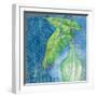Sea Glass Palm II-Paul Brent-Framed Art Print