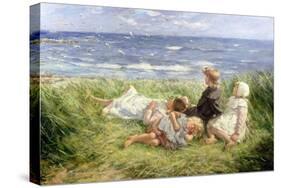 Sea Gulls and Sapphire Seas, 1912-Robert Gemmell Hutchison-Stretched Canvas