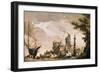 Sea Harbor, Stage Design for a Theatre Play, 1818-Pietro Gonzaga-Framed Giclee Print