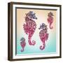 Sea Horses-Mark Ashkenazi-Framed Giclee Print