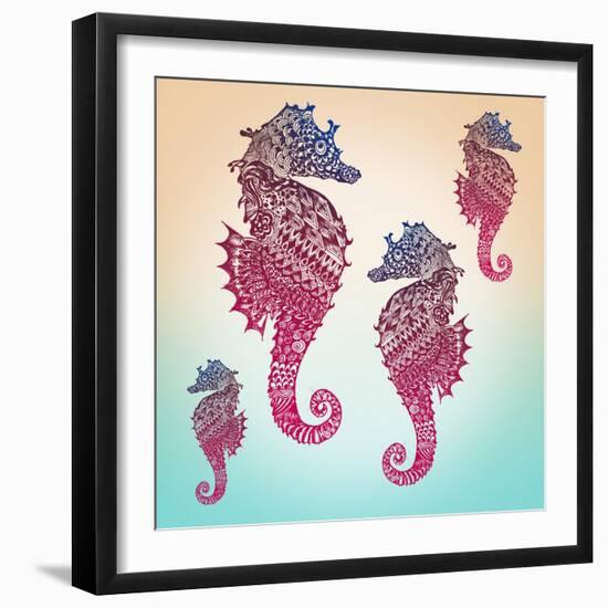 Sea Horses-Mark Ashkenazi-Framed Giclee Print