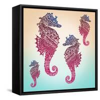 Sea Horses-Mark Ashkenazi-Framed Stretched Canvas