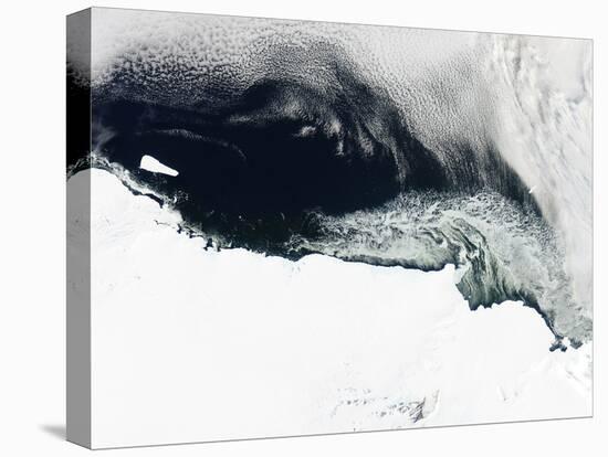 Sea Ice and Icebergs Floating Along the Mawson Coast of East Antarctica-null-Stretched Canvas
