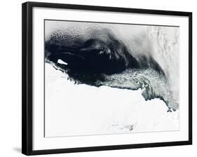 Sea Ice and Icebergs Floating Along the Mawson Coast of East Antarctica-null-Framed Photographic Print