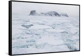 Sea Ice Surrounding Islands-DLILLC-Framed Stretched Canvas