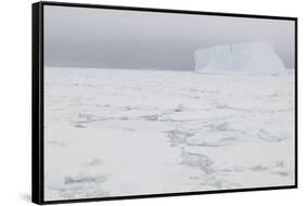Sea Ice with Iceberg-DLILLC-Framed Stretched Canvas