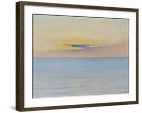 Sea in Sunset (Oil on Canvas)-August Wilhelm Nikolaus Hagborg-Framed Giclee Print