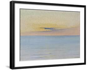 Sea in Sunset (Oil on Canvas)-August Wilhelm Nikolaus Hagborg-Framed Giclee Print