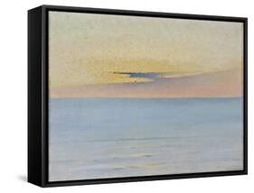 Sea in Sunset (Oil on Canvas)-August Wilhelm Nikolaus Hagborg-Framed Stretched Canvas