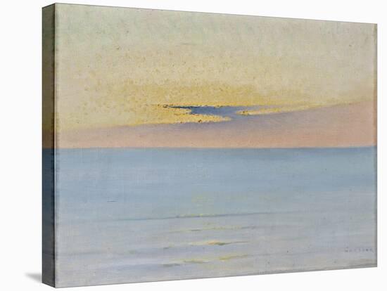 Sea in Sunset (Oil on Canvas)-August Wilhelm Nikolaus Hagborg-Stretched Canvas