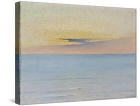 Sea in Sunset (Oil on Canvas)-August Wilhelm Nikolaus Hagborg-Stretched Canvas