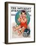 "Sea in the Shell," Saturday Evening Post Cover, August 6, 1927-Ellen Pyle-Framed Giclee Print