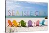 Sea Isle City, New Jersey - Colorful Chairs-Lantern Press-Stretched Canvas