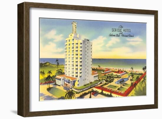 Sea Isle Hotel, Miami Beach, Florida-null-Framed Art Print