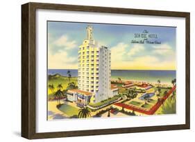 Sea Isle Hotel, Miami Beach, Florida-null-Framed Art Print