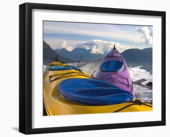 Sea Kayak Trip From Valdez Harbor to Columbia Glacier, Alaska, USA-Julie Eggers-Framed Photographic Print