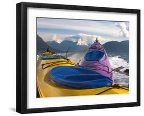 Sea Kayak Trip From Valdez Harbor to Columbia Glacier, Alaska, USA-Julie Eggers-Framed Photographic Print