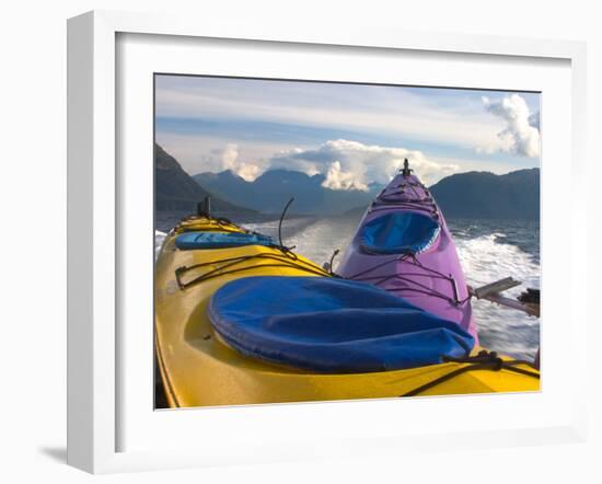 Sea Kayak Trip From Valdez Harbor to Columbia Glacier, Alaska, USA-Julie Eggers-Framed Photographic Print