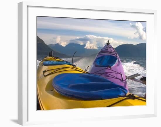 Sea Kayak Trip From Valdez Harbor to Columbia Glacier, Alaska, USA-Julie Eggers-Framed Photographic Print