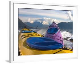 Sea Kayak Trip From Valdez Harbor to Columbia Glacier, Alaska, USA-Julie Eggers-Framed Photographic Print